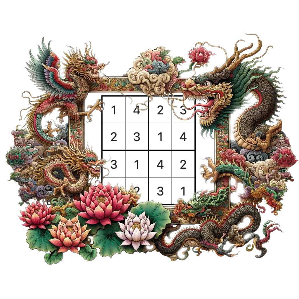 An ornate 4x4 puzzle